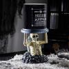 5 1/2″ x 6 3/4″ Halloween Skeleton Gravestone Resin Candle Holder