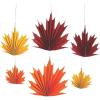 Fall Leaves Hanging Decorations – Party Decor – 6 Pieces