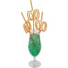 Fun Express 12 Pieces Pumpkin Silly Straws, BPA Free Plastic, Reusable for Fall and Halloween Party Supplies, Orange