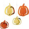 Fun Express 7″ – 10″ Fall Orange & Gold Hanging Foil Pumpkins Ceiling Decorations – 8 Piece
