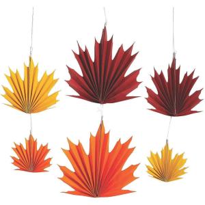 Fall Leaves Hanging Decorations – Party Decor – 6 Pieces
