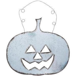 Metal Pumpkin Door Sign – Fall and Rustic Halloween Home Decor – 1 Piece