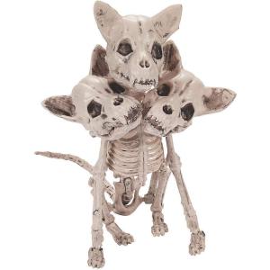 Three-Headed Dog Skeleton Halloween Decoration – Home Decor – 1 Piece
