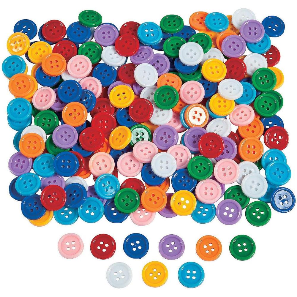imageFun Express Buttons for Crafts Bulk Assortment  800 Colorful Decorative Craft Buttons with Adhesive Backing  Mixed Plastic Button Kit for DIY Projects Scrapbooking ampamp Art Activities  58 Inch