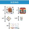 116 Piece World of Eric Carle Brown Bear Party Disposable Tableware Kit For 24 Guests, Includes Plates, Napkins, Cups and Ceiling Décor