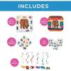 116 Piece World of Eric Carle Brown Bear Party Disposable Tableware Kit For 24 Guests, Includes Plates, Napkins, Cups and Ceiling Décor