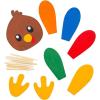 Fun Express 1 3/4″ – 3″ Thanksgiving Wooden Turkey Pumpkin Decorating Craft Kit – Makes 6