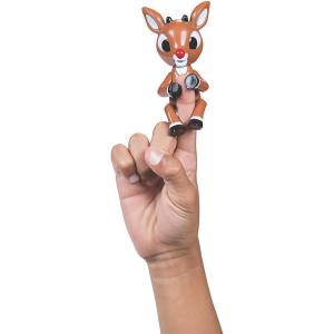 Fun Express Rudolph Finger Toy – Interactive Holiday Finger Toy for Kids and Adults – Ideal for Christmas Party Favors Stocking Stuffers Fun Playtime and Holiday Decorations – 1 Piece