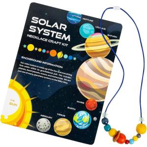 Fun Express Solar System Beaded Necklace Craft Kit – Makes 12
