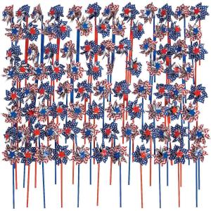 Fun Express Bulk Patriotic Pinwheels – Toys – 144 Pieces