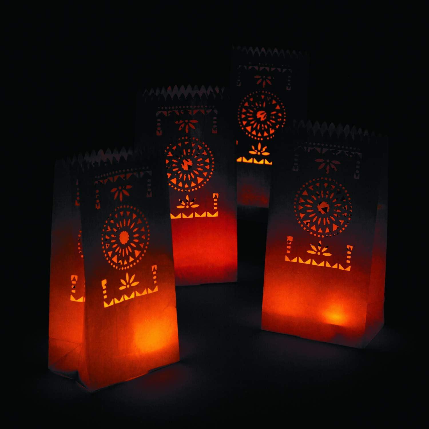 imageFun Express 5quot x 10quot Medium Bright Fiesta Paper Luminary Bags  24 Pieces  Great for Luau Fiesta and Cinco De Mayo Parties