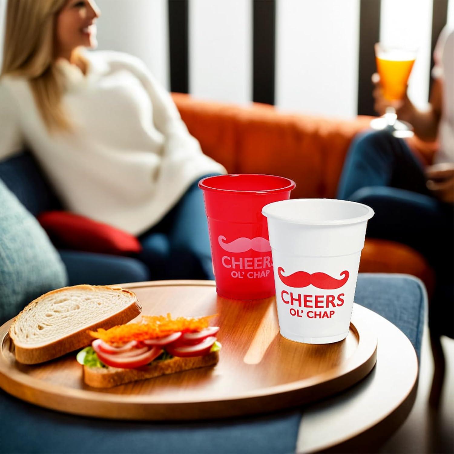 imageFun Express British Party Cups 25 of 16 oz cups for Party British Party Decor and Supplies