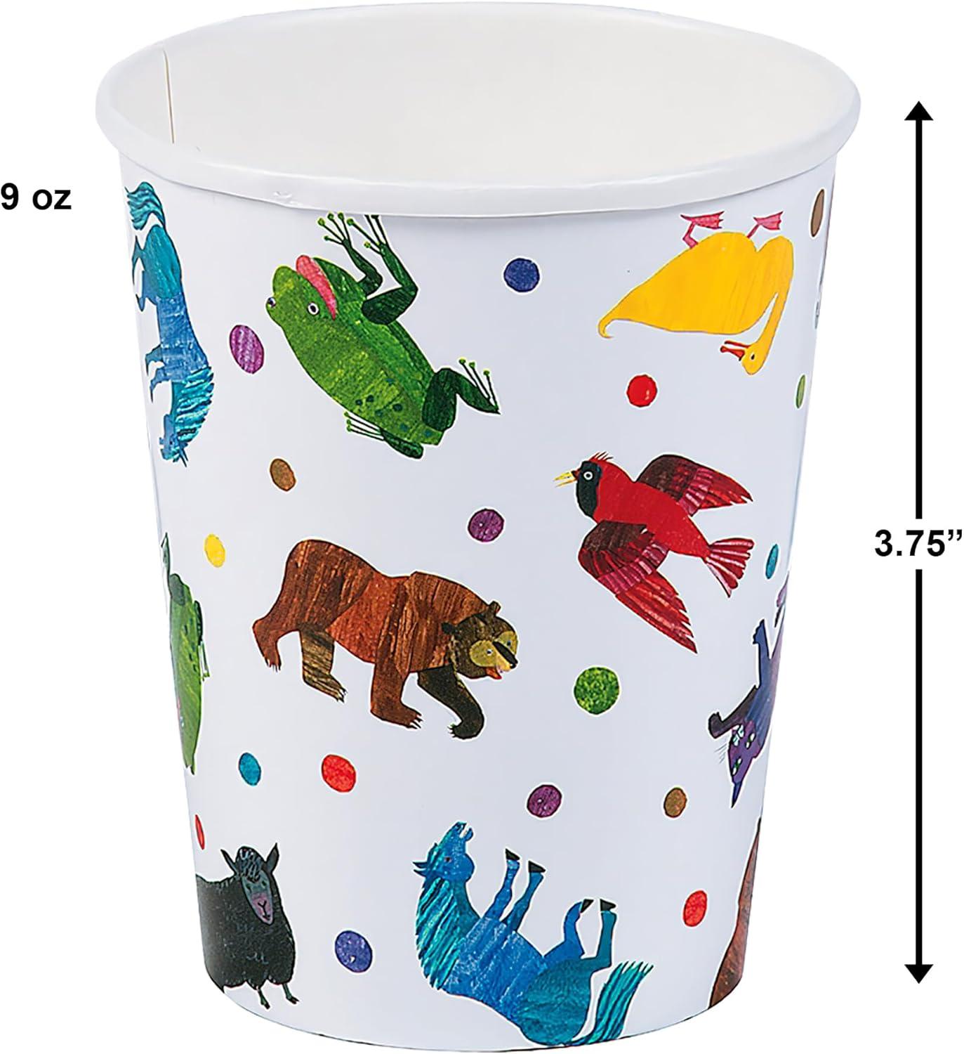imageFun Express Eric Carle Brown Bear Brown Bear What Do You See Paper Cups  Party Supplies  Print Tableware  Print Cups  Birthday  8 Pieces