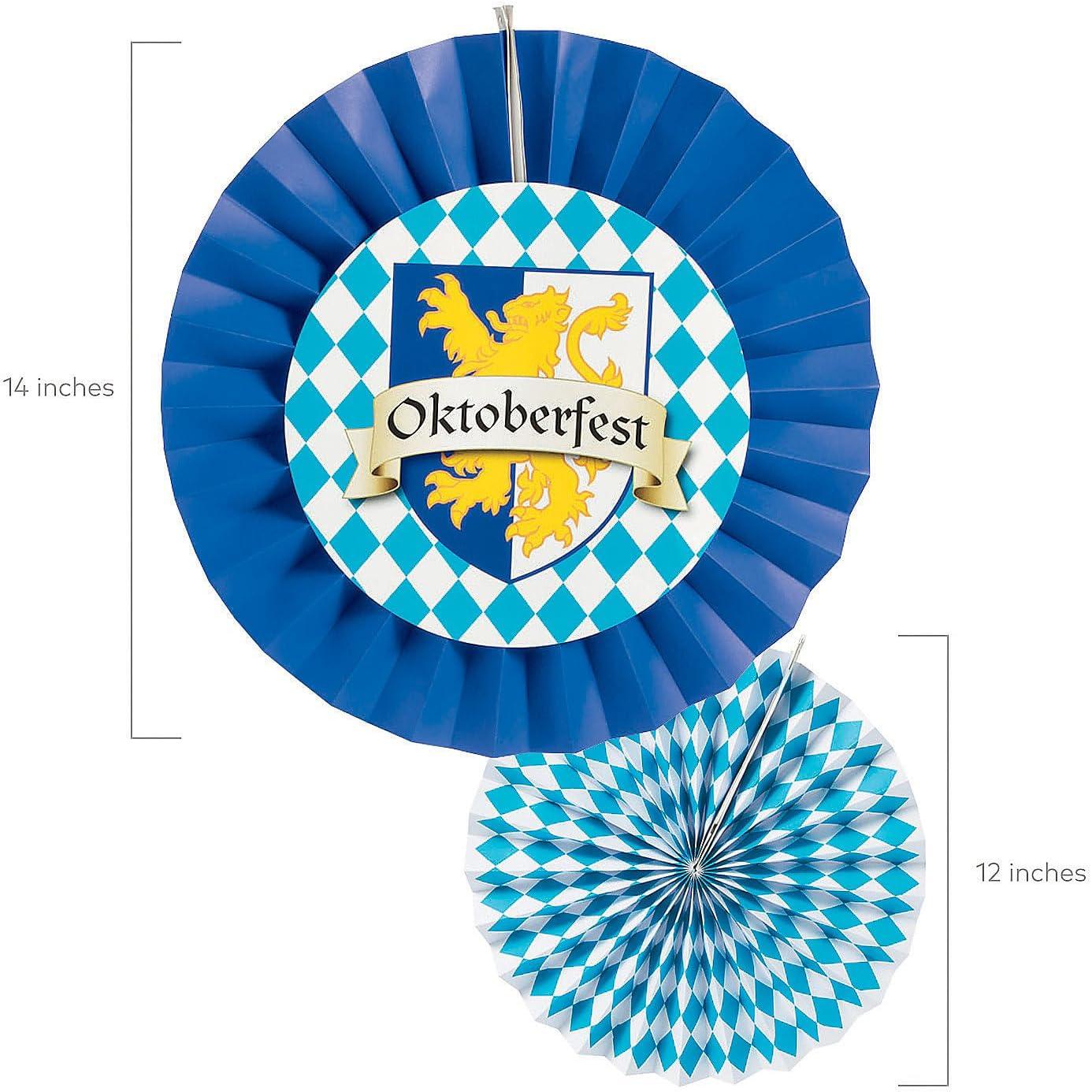 imageFun Express Oktoberfest Hanging Fans  12quot to 14quot Paper Fans Hanging Party Decorations Birthday Parties Bridal Showers Baby Showers Wedding  12 Pieces