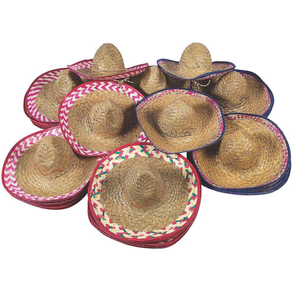 imageFun Express Bulk Adults Embroidered Sombreros  72 Pc  Apparel Accessories  Great for Cinco De Mayo and Fiesta Celebrations