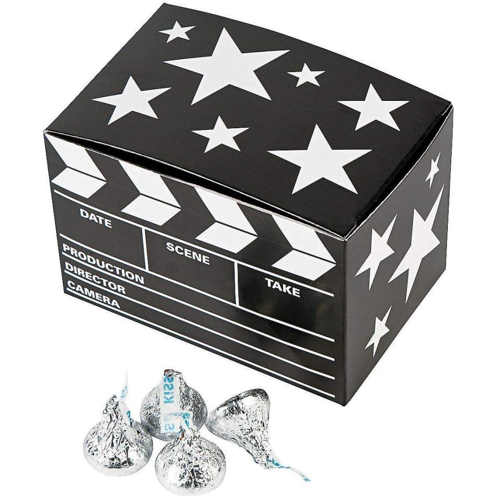 imageFun Express Clapboard Favor and Treat Boxes Set of 12 Movie Night and Hollywood Party Supplies