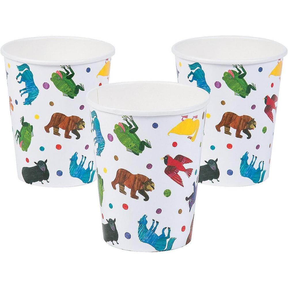 imageFun Express Eric Carle Brown Bear Brown Bear What Do You See Paper Cups  Party Supplies  Print Tableware  Print Cups  Birthday  8 Pieces