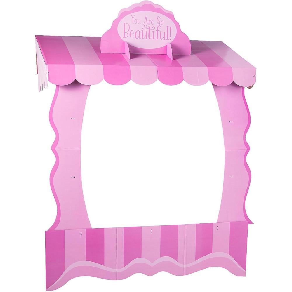 imagePink Tabletop Hut Cardboard Decoration  57quot x 42quot 1 Kit  Cute ampamp Stylish Party Decor for Birthdays Baby Showers ampamp Themed Events