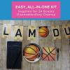 108 Piece Basketball Party Disposable Tableware Kit For 24 Guests, Plates, Forks, Napkins, Garland and Tablecloth, Great for Sport and Birthday Parties