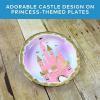 126 Piece Princess Castle Party Disposable Tableware Kit For 24 Guests, Plates, Napkins, Cups, Garland and Tablecloth, Great for Birthday Parties