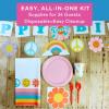131 Piece Groovy Birthday Party Disposable Tableware Kit for 24 Guests, Napkins, Plates, Cups, Cutlery, Garland and Tablecover Included