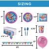 66 Piece Pink Puppy Patrol Party Disposable Tableware Kit For 8 Guests, Plates, Napkins, Cups, Cutlery, Tablecover, Banner and Balloons Included