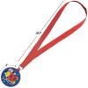 Fun Express 100th Day of School Medals with Neck Ribbon (Set of 12) Rewards and Classroom Supplies – Event Birthday Party Games – Party Favors Supplies Classroom Reward