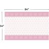 Fun Express 54″ x 84″ Pink Hearts Baby Shower Plastic Tablecloth