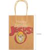 Fun Express 6 1/2″ x 9″ Medium Happy Birthday Jesus Kraft Paper Gift Bags – Party Supplies – 12 Pieces