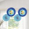Fun Express Oktoberfest Hanging Fans – 12″ to 14″ Paper Fans Hanging Party Decorations, Birthday Parties, Bridal Showers, Baby Showers, Wedding – 12 Pieces