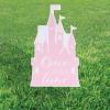 Fun Express Princess Castle Yard Sign – Baby Shower or Birthday Party Yard Signs – Halloween Baby Shower Wedding – Lawn Decorations for Princess Party Decorations – Pink