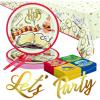 106 Piece Wizard Party Party Disposable Tableware Kit for 24 Guests, Plates, Napkins, Garland and Tablecloth Included