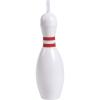 Fun Express 12 Pieces Bowling Pin Cups with Lids & Straws, Each Holds 18 oz, BPA Free Plastic, Party Supplies, Red & White