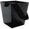 Fun Express Black Cardboard Party Favor Bucket with Ribbon Handle (Set of 6) Wedding, Event and Party Treat Supplies