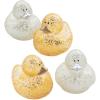 Fun Express Gold & Silver Glitter Sparkle Rubber Ducks – 12 Pieces | Baby Shower, Beach, Pool, Birthday, Bathtub Toys