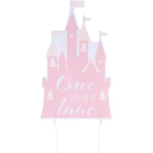 Fun Express Princess Castle Yard Sign – Baby Shower or Birthday Party Yard Signs – Halloween Baby Shower Wedding – Lawn Decorations for Princess Party Decorations – Pink