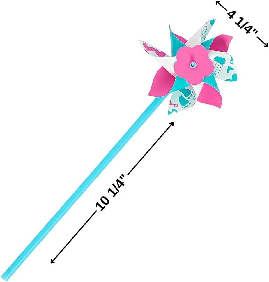 imageFun Express Baby Shower Pinwheels  Vibrant Decorative Toys  Perfect for Celebrations  Colorful and Whimsical Party Favors  36 Pieces