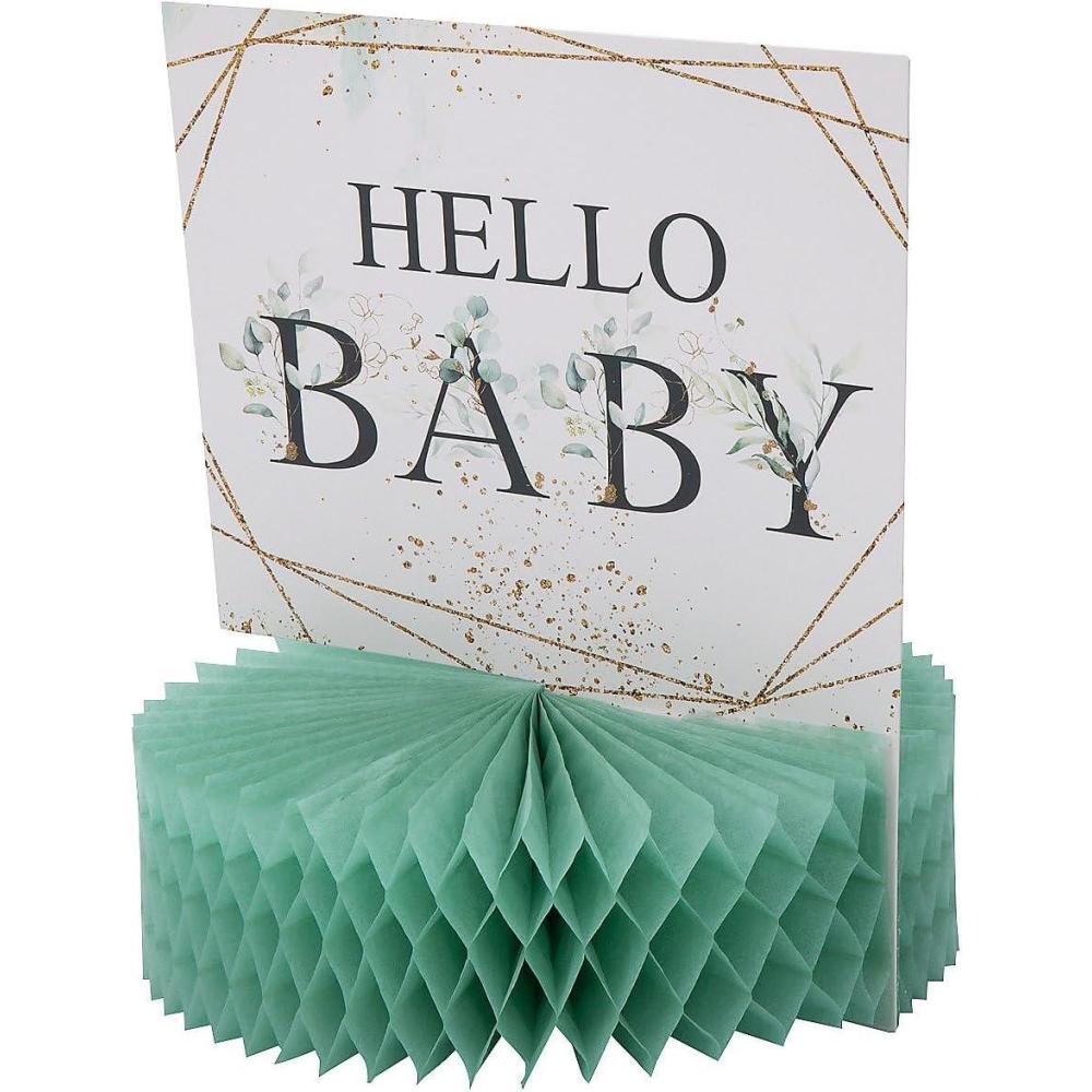 imageEucalyptus Baby Shower Honeycomb Centerpieces 3 Pieces