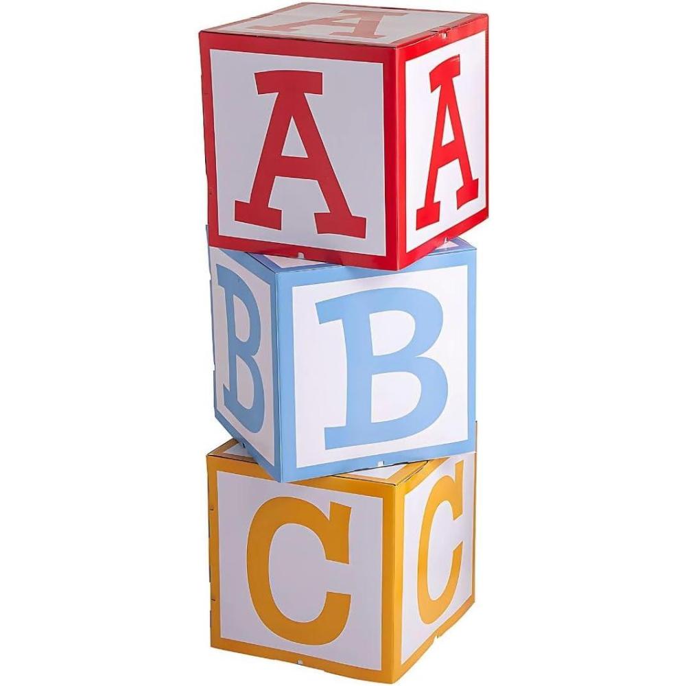 imageFun Express 52quot ABC Baby Blocks Cardboard StandUp Party Decor Perfect for Baby Showers Birthday Parties and Nursery Decoration 1 Piece