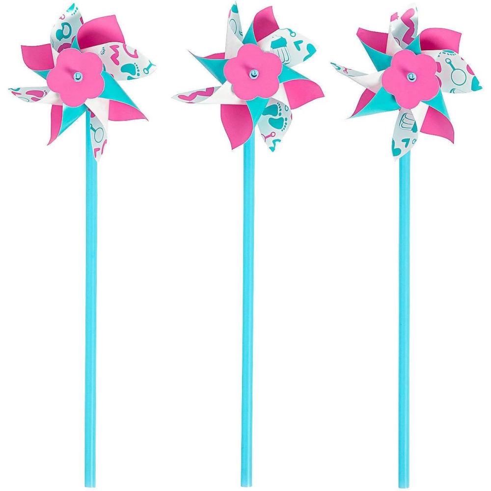 imageFun Express Baby Shower Pinwheels  Vibrant Decorative Toys  Perfect for Celebrations  Colorful and Whimsical Party Favors  36 Pieces