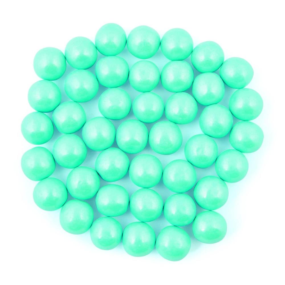 imageFun Express Large 1 Inch Gumballs Shimmer and Solid Colors For Gumball Machines Weddings Receptions Birthday Parties and Candy Buffet Tables  WhiteLight Blue