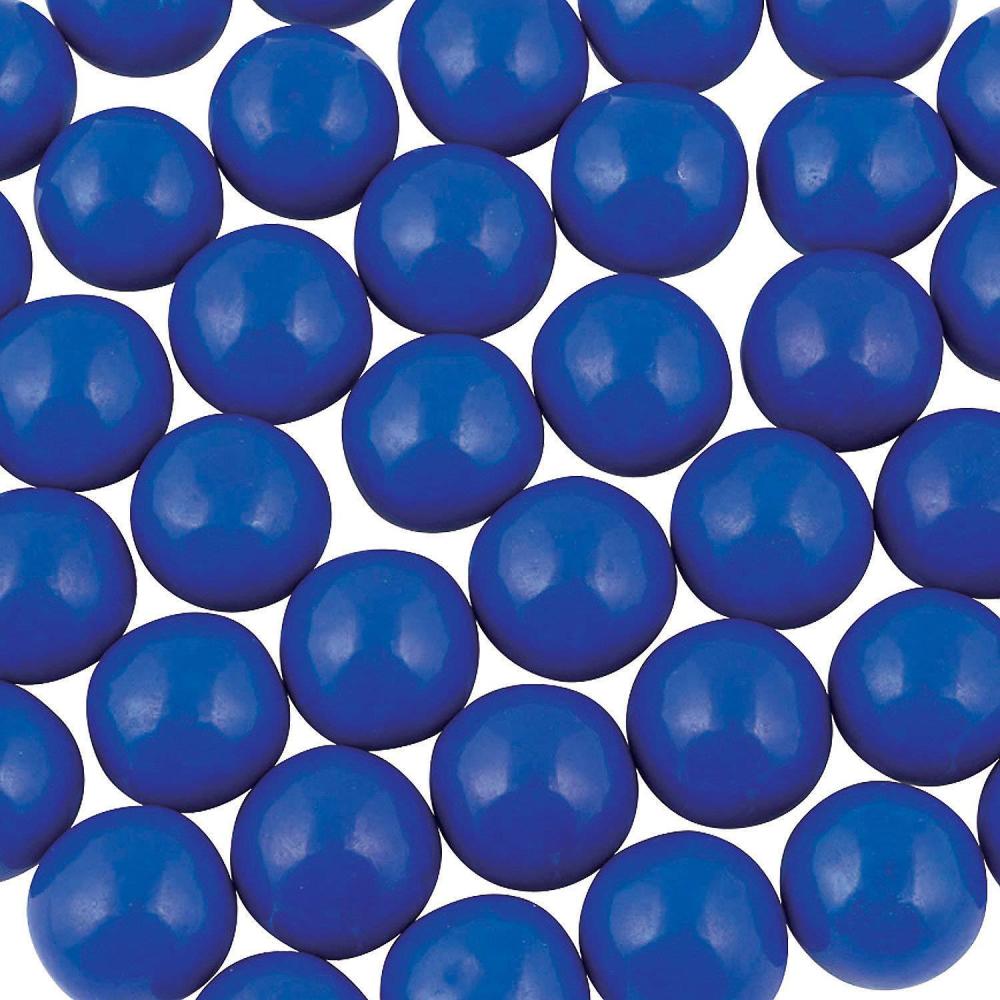 imageFun Express Large 1 Inch Gumballs Shimmer and Solid Colors For Gumball Machines Weddings Receptions Birthday Parties and Candy Buffet Tables  WhiteRoyal Blue