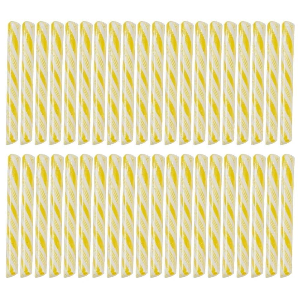imageFun Express Old Fashioned Candy Sticks  Light Blue Hard Candy Individually Wrapped Bulk Pack 80 Nostalgic Candy Sticks for Buffet Baby Shower ampamp Wedding Reception Party FavorsYellow