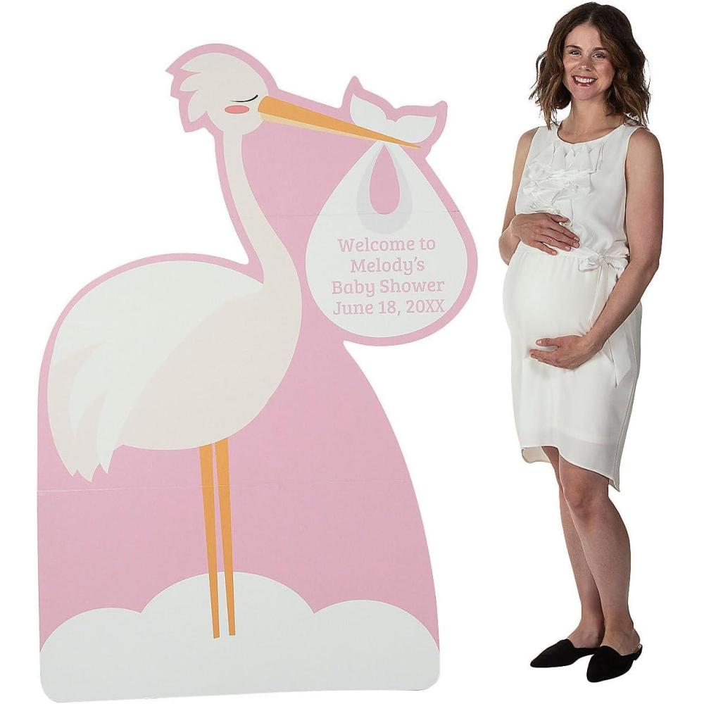 imageFun Express Personalized Stork Baby Shower Cardboard Cutout StandUp
