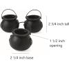 Fun Express 1 Dozen Mini Cauldron Kettles, BPA Free Plastic, St. Patrick’s Day, Halloween, Bachelorette Parties, Witches and Wizards, Birthday, Baby Showers Party Decoration Supplies, Black