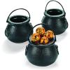 Fun Express 1 Dozen Mini Cauldron Kettles, BPA Free Plastic, St. Patrick’s Day, Halloween, Bachelorette Parties, Witches and Wizards, Birthday, Baby Showers Party Decoration Supplies, Black