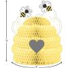 Fun Express Bumblebee Honeycomb Centerpiece – Vibrant Party Decoration for Birthday Parties Baby Showers and Special Occasions – Adorable Table Decor for Buzzing Celebrations – 1 Piece