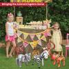 Fun Express Inflatable Animals Safari Jungle Party Decorations – 12 Pack Zoo Animal Inflatables for Birthday Baby Shower | Premium Vinyl Construction for Indoor Outdoor Events | Kids Party Favors