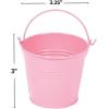 Fun Express Pastel Pink Tinplate Pails (1 Dozen) Baby Shower, Favors, Party Supplies & Decor