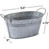 Galvanized Oval Bucket Container Centerpiece 5″ x 9″ – Rustic Wedding and Home Decor
